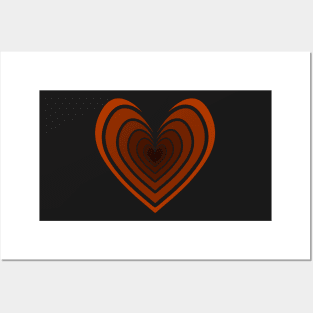 Rosy Heart (Dark Orange) Posters and Art